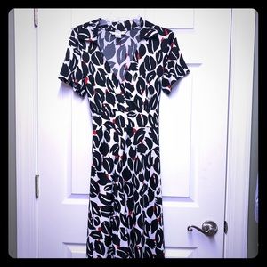 Black, White, and Red Dress